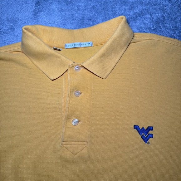 Cutter & Buck Other - West Virginia University Men's XL Cutter & Buck Short Sleeve Yellow Polo Shirt
